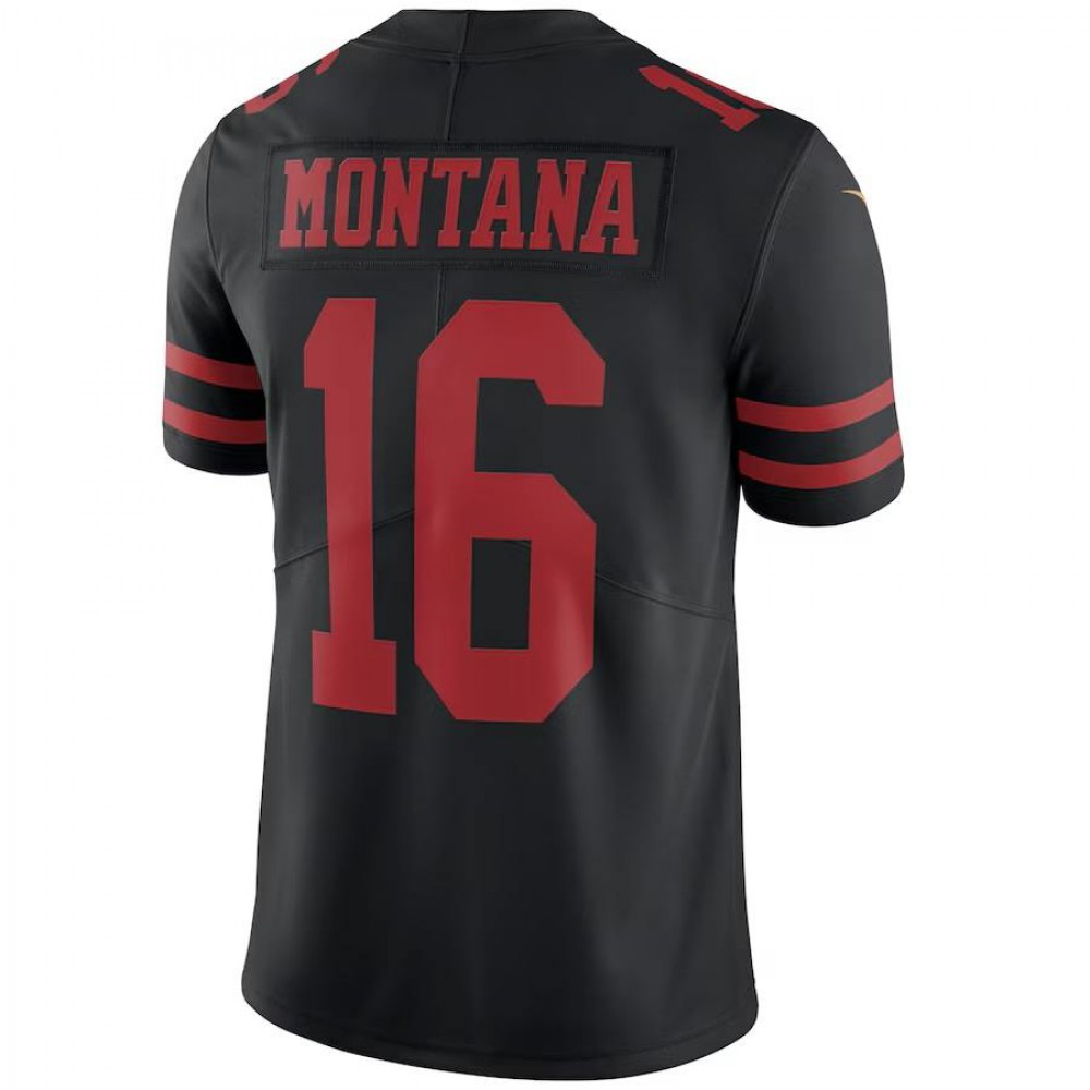 Joe Montana San Francisco 49ers Nike Vapor Limited Jersey - Black-GridironStore